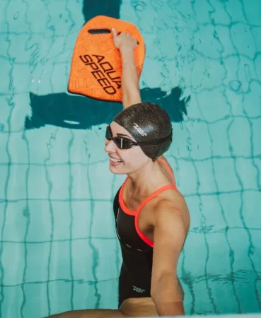Swimming Board Aqua Speed WAVE KICKBOARD 3980 Orange Universal 43x28x3.6 cm 539-75 (Original)