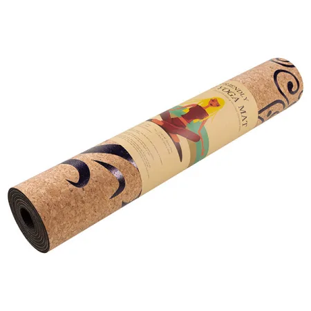 Килимок для йоги пробковий 183 см 61 см 4 мм жар-птиця