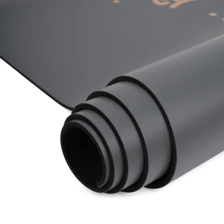 Килимок для йоги каучуковий поліуретан Sport Pro 183 см*68 см*5 мм темно-сірий
