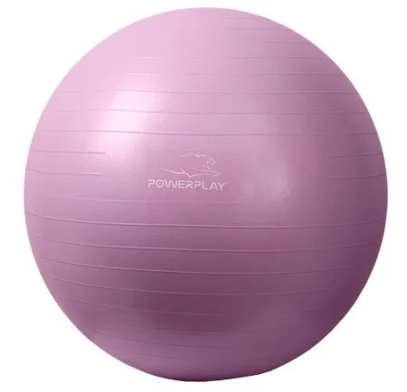 М'яч для фітнесу фітбол PowerPlay 4001 Ø75 cm Gymball фіолетовий + помпа