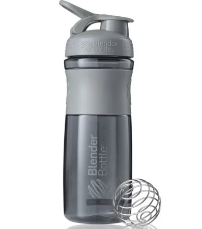 Шейкер спортивний пляшка BlenderBottle SportMixer Flip 820 мл сірий