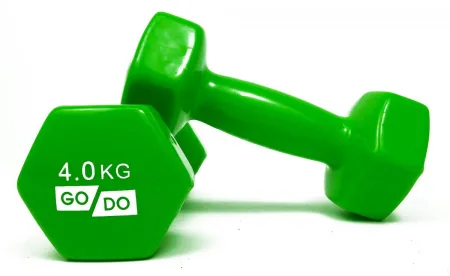 Гантелі для фітнесу з вініловим покриттям 2 шт GoDo GD-4.0GR