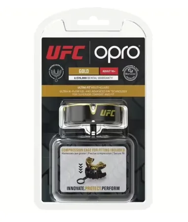 Капа OPRO Gold UFC доросла (вік 11+) Black/Gold (art.102516001)