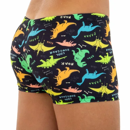 Плавки боксеры для мальчиков для плавания динозавры 6-8 лет черный 6