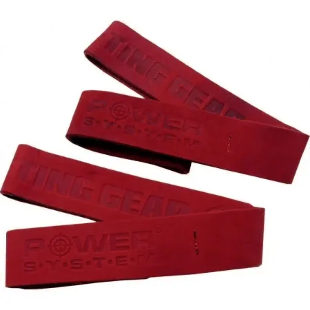 Лямки для тяги шкіряні Power System PS-3320 Leather Straps Red