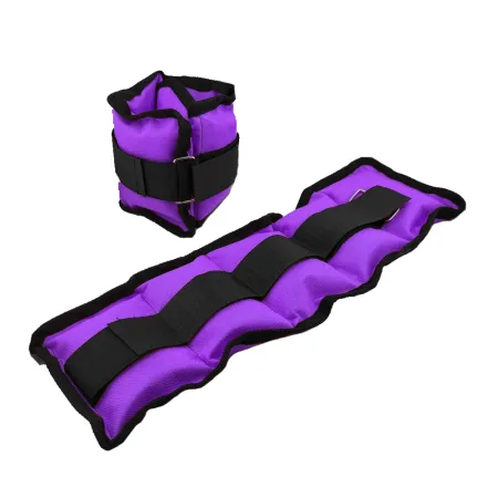 Обтяжувачі-манжети з піском по 2 кг чорно-фіолетовий