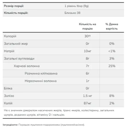 Psyllium Husk Powder - 340 г