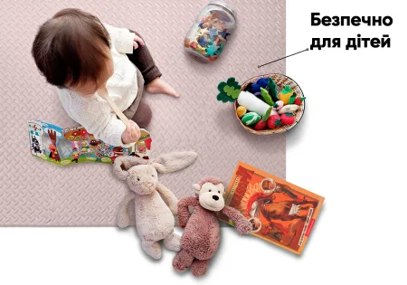 Татами мат EasyFit SwallowTail 4 шт (60х60х1 см) пазл хвост ласточки бежевый