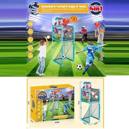 Sports Games Set 4in1 (Basketball, Football, Rugby, Baseball) Electronic