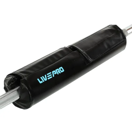 Накладка на гриф штанги пом'якшувальна LiveUp чорний LP8713