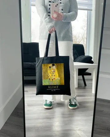 Екошопер BookOpt ВК4064 KLIMT «поцілунок» чорний
