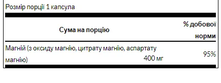 Triple Magnesium Complex 400 мг - 30 капсул