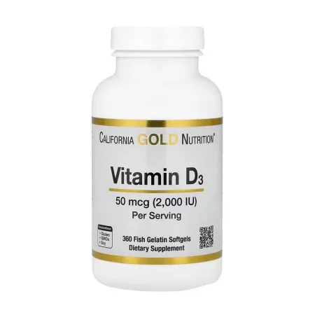 Vitamin D3 - 50 мкг 2,000 IU 360 fish gelatin softgels