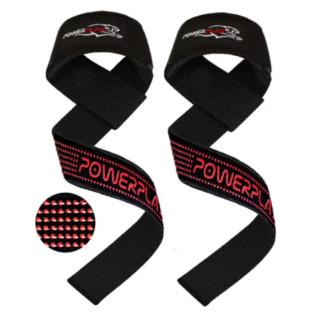 Лямки для тяги PowerPlay 7064 чорно червоні