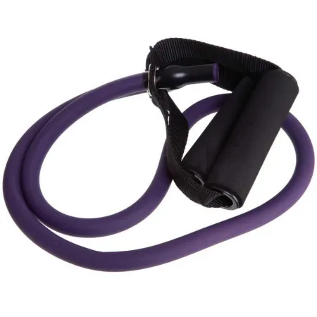Еспандер трубчастий з ручками та фіксатором дверей довжина 120 см навантаження 22,7 кг фіолетовий