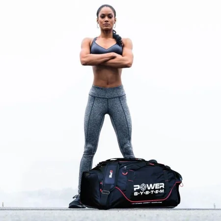 Спортивна сумка Power System PS-7010 Gym Bag Magna чорний/червоний