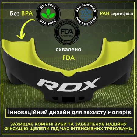 Капа RDX 3w доросла (вік 12+) Black/Green