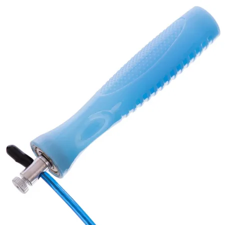 Скакалка швидкісна з підшипниками та сталевим тросом 2,6м Рожевий