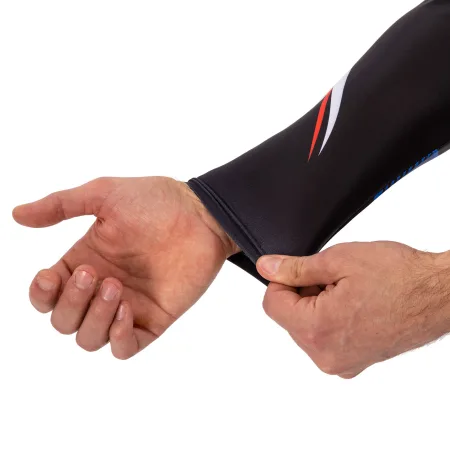 Компрессионный костюм мужской рашгард лонгслив и штаны Domino чёрный-белый-красный-синий TC210-KC210-6 - XXL