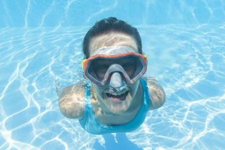 Маска для плавання BESTWAY 7+ 22049 синій-жовтий