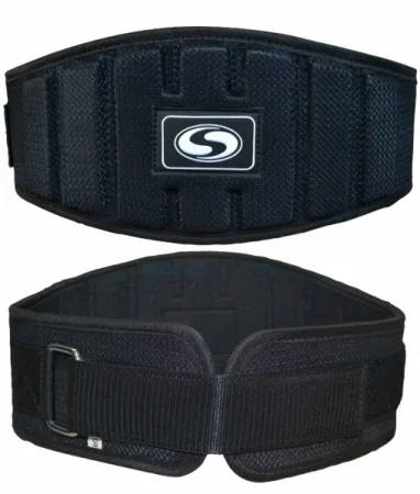 Пояс атлетичний широкий із тканини, чорний, розмір XL