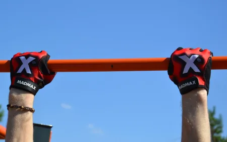 Рукавички для фітнесу MadMax MXG-101 X Gloves Black/Grey/Red S