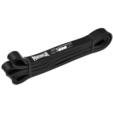 Еспандер петля гумка для фітнесу і кроссфіту PowerPlay 4117 Power Band Чорна 16 - 32 кг
