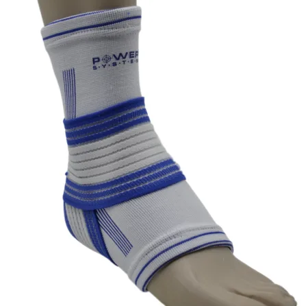 Бандажі на гомілкостоп Power System PS-6009 Ankle Support Pro Blue/білий 1 шт. S/M