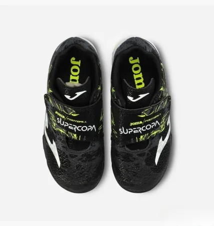 Сороконіжки дитячі Joma SUPER COPA чорний, салатовий діт 37 розмір SCJW2401TFV (оригінал)