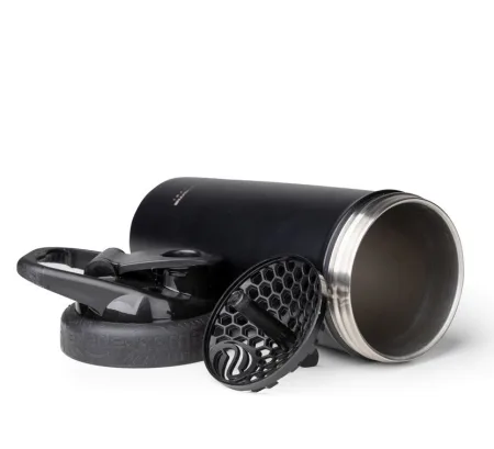 Шейкер спортивний SmartShake металевий Insulated Steel - 750 мл Чорний