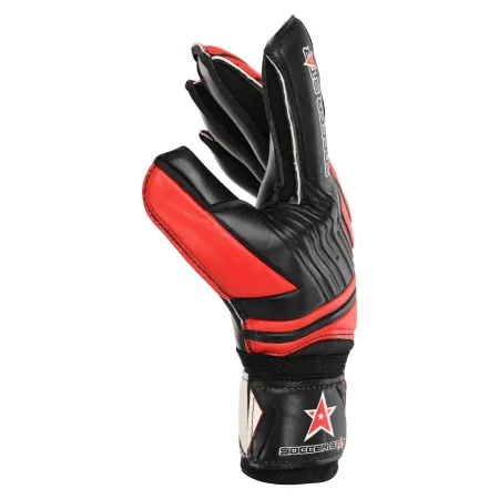Воротарські рукавички SOCCER STAR 8 - чорне-червоний