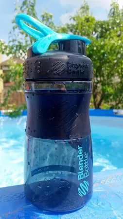 Шейкер спортивний пляшка BlenderBottle SportMixer Flip 590 мл чорний/Teal