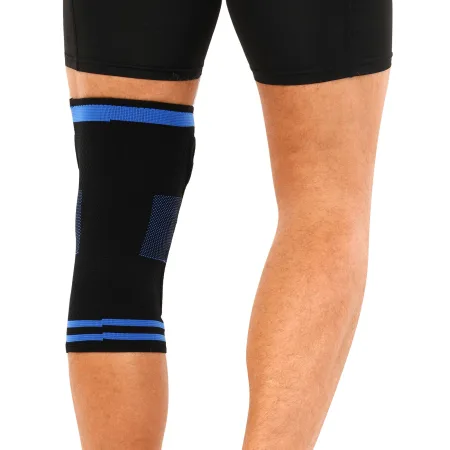 Наколінник бандаж із силіконовим кільцем MUTE ML 1 шт 9066-BL - L