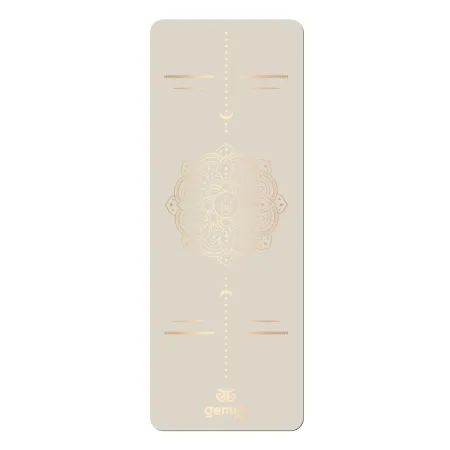 Килимок для йоги каучуковий поліуретан Sport Pro 183 см*68 см*5 мм кремовий