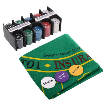 Набір для покеру в металевій коробці 200 фішок