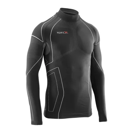 Thermal Long Sleeve Shirt with Collar X TECH Maglia Race 3 Munica Lunga lupetto Nero XXL/XXXL Black