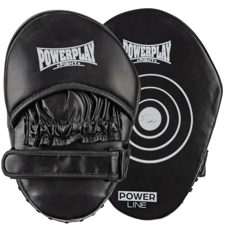 Лапи боксерські PowerPlay 3051 чорні PU [пара]