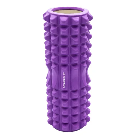 Масажний ролик роллер PowerPlay 4405 EVA Massage Roller Фіолетовий 33x12 см.