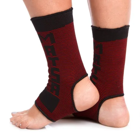 Бандаж на гомілковостоп еластичний MATSA розмір ML 2 шт L - чорний/червоний