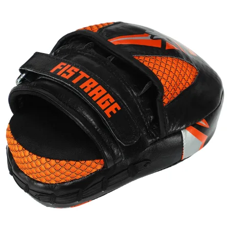 Лапа согнутая для бокса и единоборств FISTRAGE COMBAT 2 шт чёрный-оранжевый