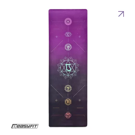 Yoga Mat EasyFit Chakra Flow (Suede-Rubber)