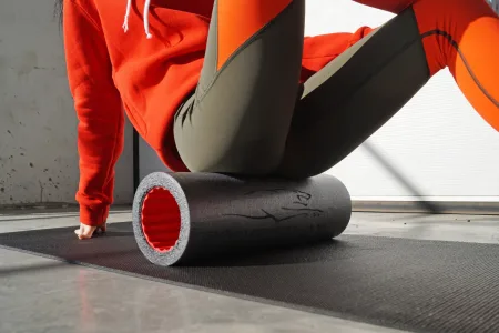 Массажный ролик роллер набор 3 в 1 PowerPlay 4022 Therapy Roller чёрно-оранжевый