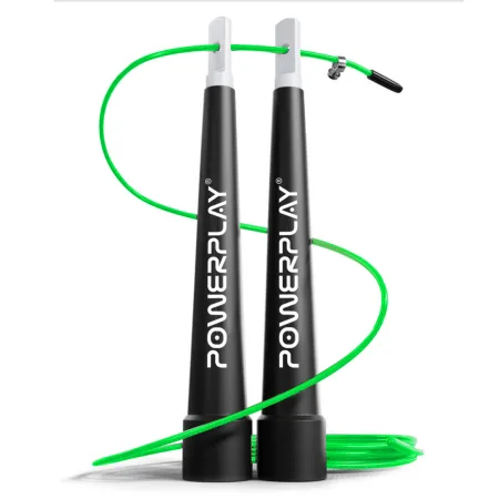 Скакалка скоростная PowerPlay 4202 Ultra Speed Rope зеленая 2,9 m.