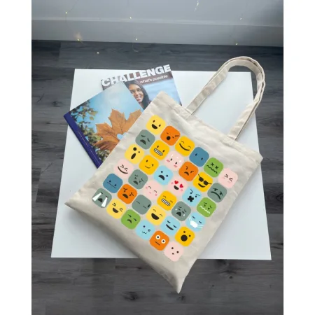 Екошопер BookOpt BK4101 смайлики бежевий