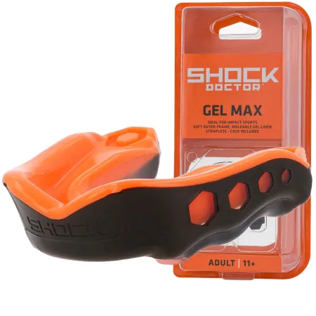 Капа Shock Doctor Gel Max доросла (вік 11+) Black/Orange (art. 6230-BK/OR-AD)