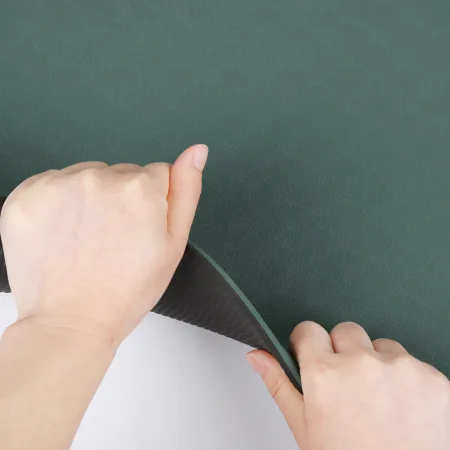 Килимок для фітнесу та йоги Sport TPE+TC 6 мм - Темно-Зелений-Чорний