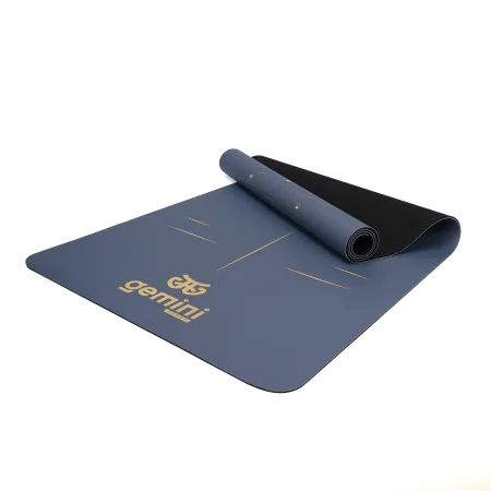 Килимок для йоги каучуковий поліуретан Pro ILLustration Sport Pro 183 см*68 см*5 мм темно-синій