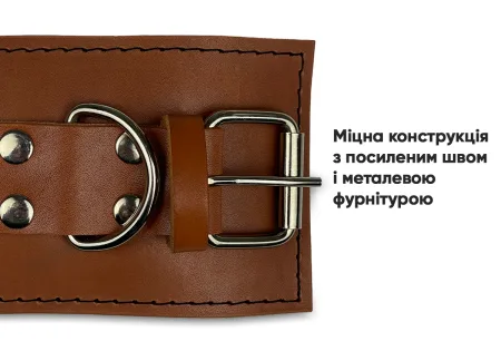 EasyFit F10 cuff for cable machine (leather) brown