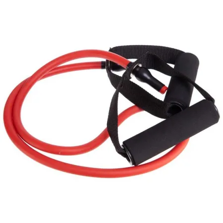 Еспандер трубчастий з ручками та фіксатором дверей довжина 120 см навантаження 13,7 кг червоний
