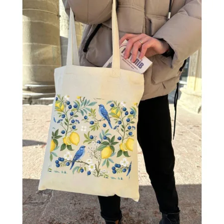 Екошопер BookOpt BK4102 пташиний сад бежевий